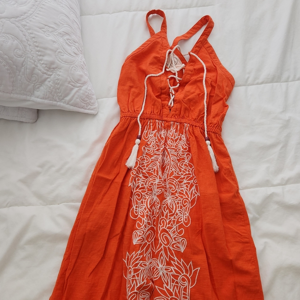 ORANGE MAXI DRESS - Picture 5 of 16